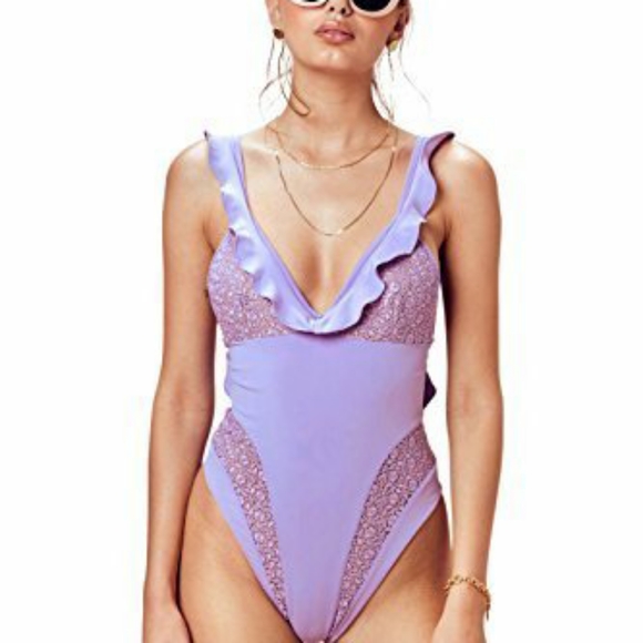 For Love And Lemons Other - For Love and Lemons Daiquiri Ruffle One Piece Swim
